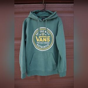 VANS Off The Wall Green Hoodie with Retro Logo